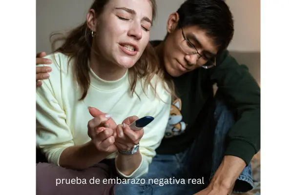 prueba de embarazo negativa real