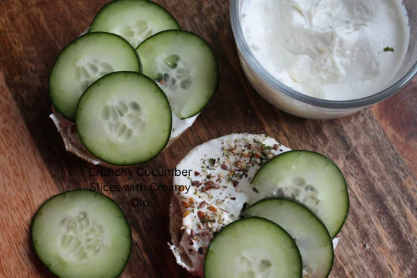 Crunchy Cucumber Slices with Creamy Dip