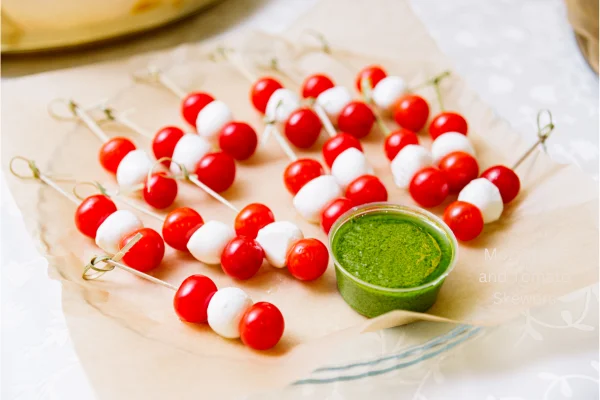 Mozzarella and Tomato Skewers