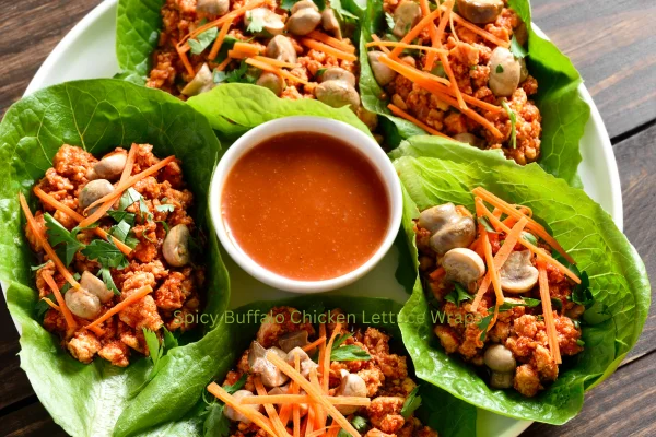 Spicy Buffalo Chicken Lettuce Wraps
